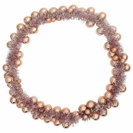 Kerstbal Guirlande Led's Rose Gold 186 Cm Polystyreen