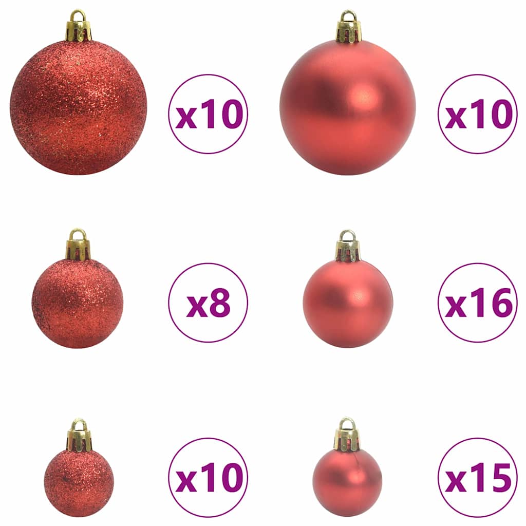 Kerstbal Set met 300 LED 120 pcs Rood Kunststof