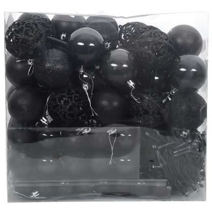 Kerstbal Set met 300 LED 120 pcs Zwart Kunststof