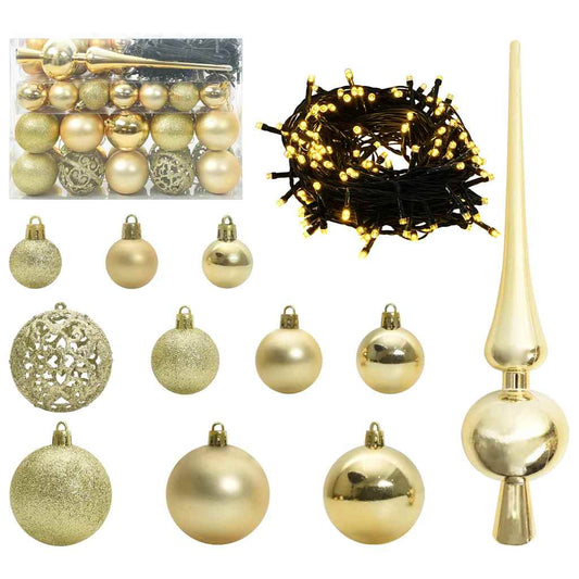 Kerstbal Set met 150 LED 61 pcs Goud Kunststof