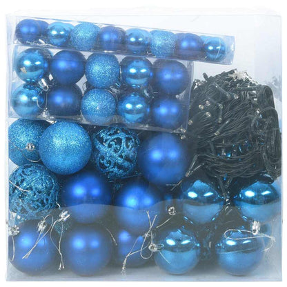Kerstbal Set met 300 LED 120 pcs Blauw Kunststof