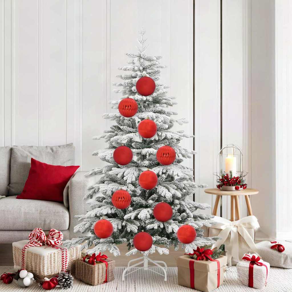 Kerstbal Set 9 pcs Rood Kunststof