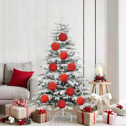 Kerstbal Set 9 pcs Rood Kunststof