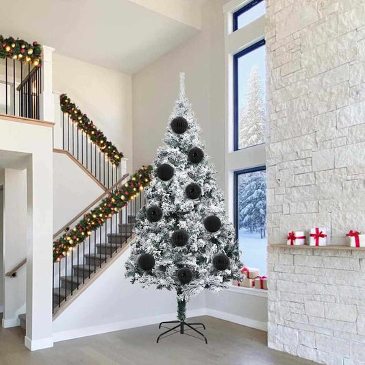 Kerstbal Set 3 pcs Zwart Kunststof