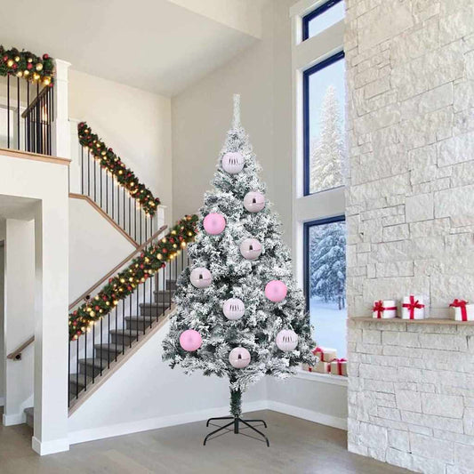 Kerstbal Set 3 pcs Roze Kunststof