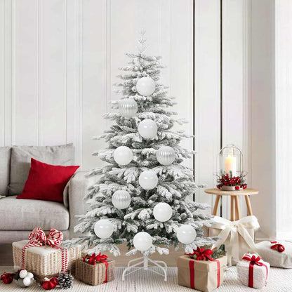 Kerstbal Set 9 pcs Wit Kunststof