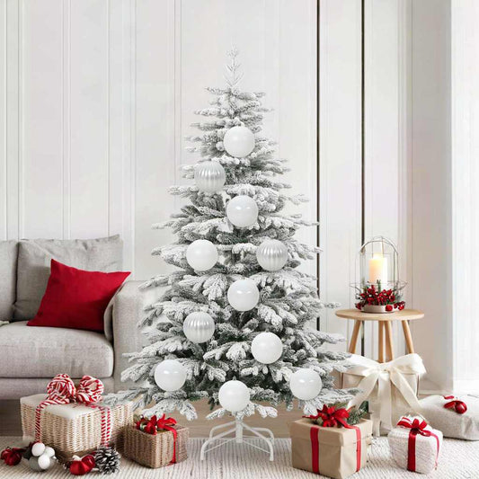 Kerstbal Set 9 pcs Wit Kunststof