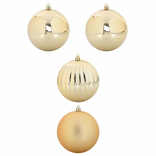 Kerstbal Set 4 pcs Goud Kunststof