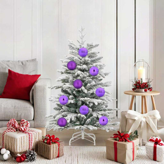 Kerstbal Set 15 pcs Lila Kunststof