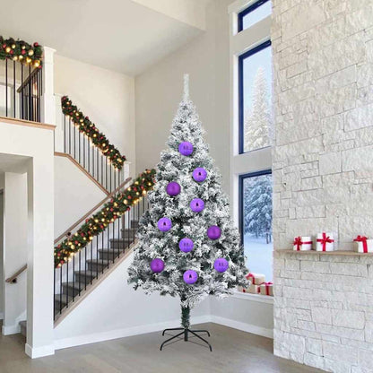 Kerstbal Set 4 pcs Lila Kunststof