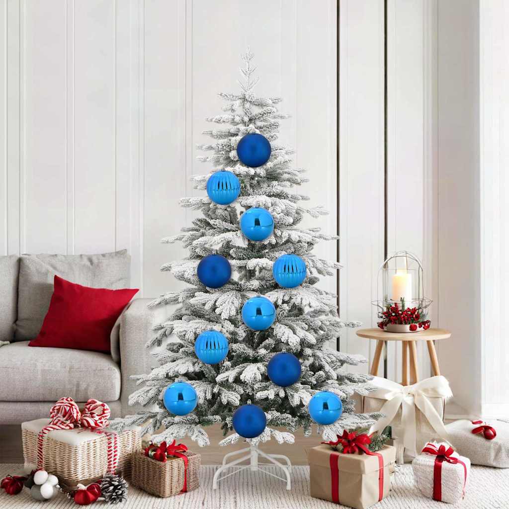 Kerstbal Set 9 pcs Blauw Kunststof
