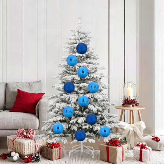 Kerstbal Set 9 pcs Blauw Kunststof