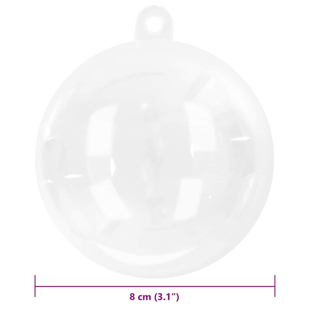 Kerstbal Set 25 pcs Doorzichtig Ø 8 cm