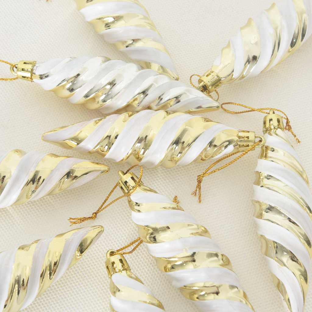 Kerst Spiralvorm Bal 40 pcs Goud Kunststof