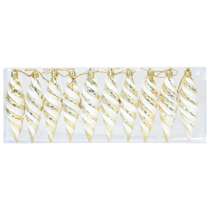 Kerst Spiralvorm Bal 40 pcs Goud Kunststof