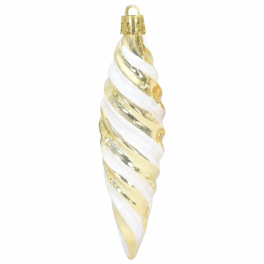 Kerst Spiralvorm Bal 40 pcs Goud Kunststof