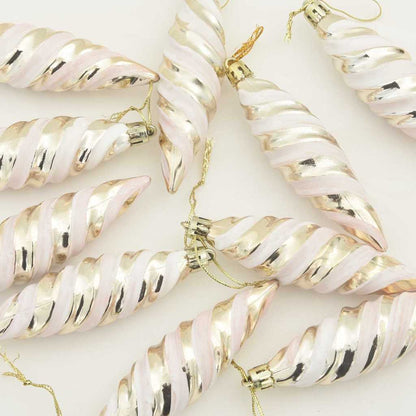 Kerst Spiralvorm Bal 40 pcs champagne Kunststof