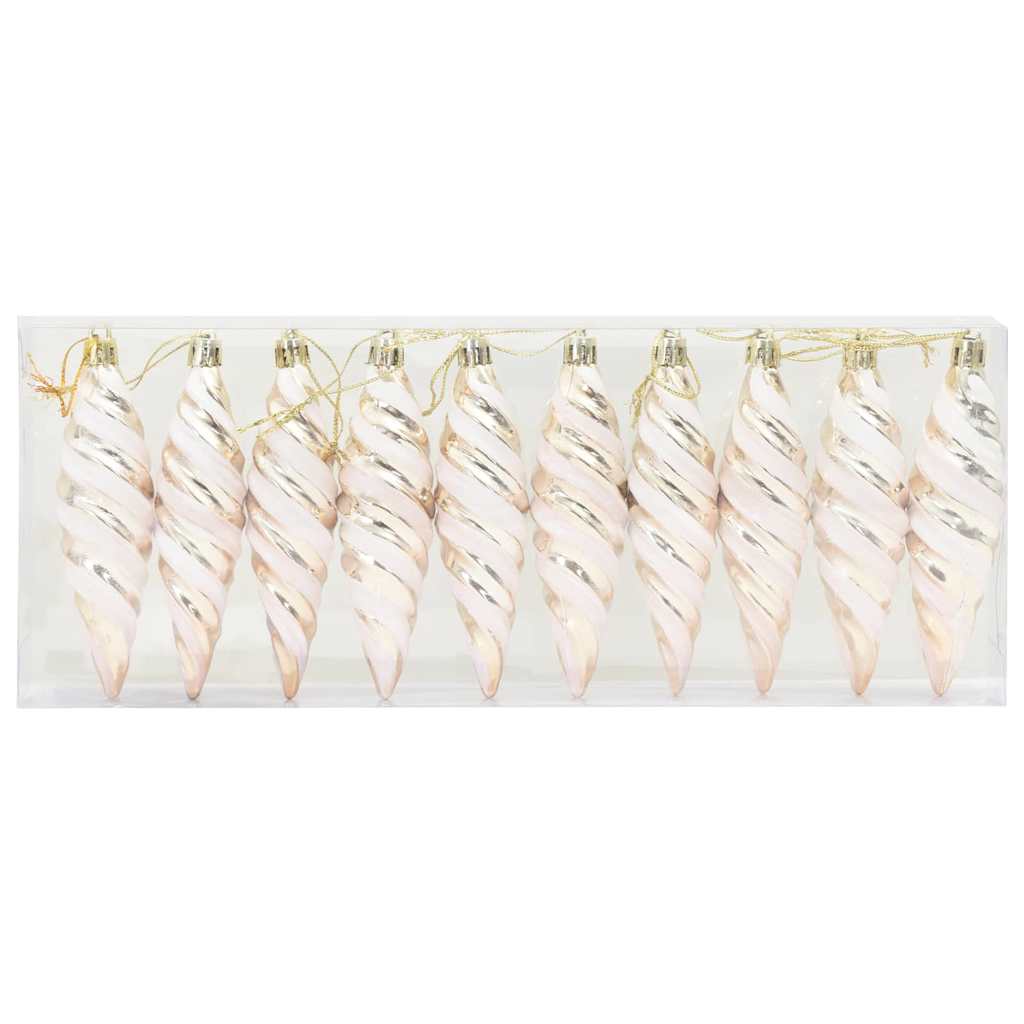 Kerst Spiralvorm Bal 40 pcs champagne Kunststof