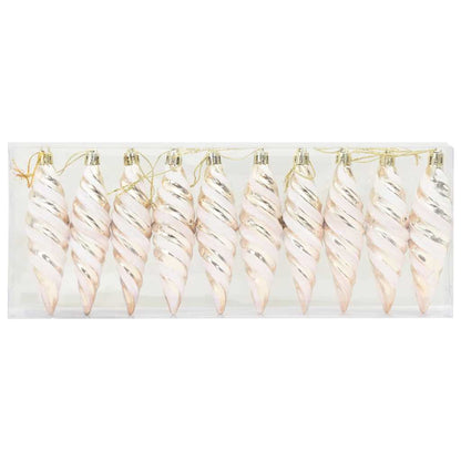 Kerst Spiralvorm Bal 40 pcs champagne Kunststof