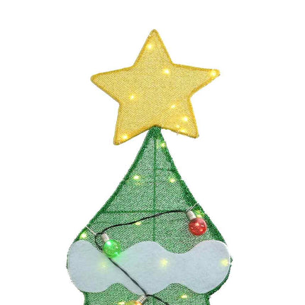 Verlichte Kerstboom Met 3 Cadeau Dozen 2D Warm Wit Meerkleurig