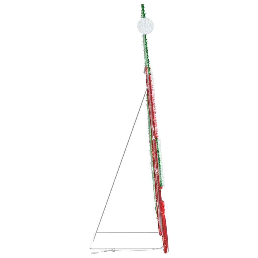 Verlichte Kerstman met 60 LED Warmwit 62 x 70 cm Lurexfabric