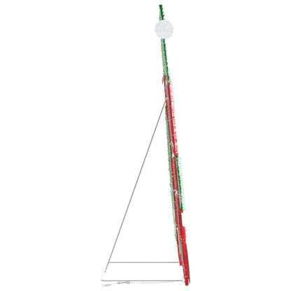 Verlichte Kerstman met 60 LED Warmwit 62 x 70 cm Lurexfabric