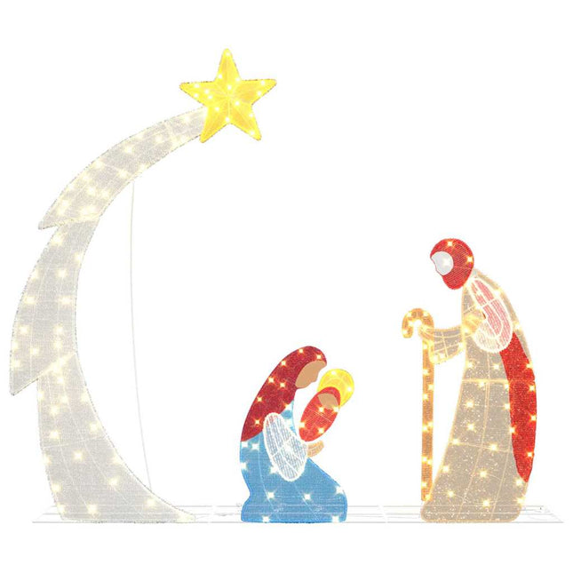 Kerststal Scene Led's Warmwit 149 X 32 X 127,5 Cm Polyester