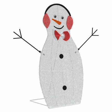 Verlichte Sneeuwpop Familie 3 St Warmwit 56 X 80 Cm Polyester