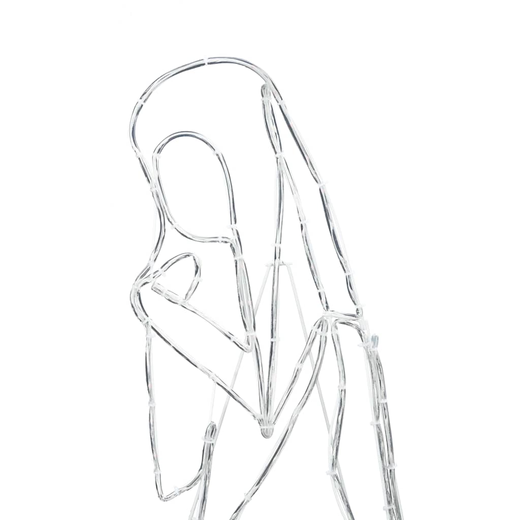 Verlichte Kerststal met 550 LED Multikleur 112 x 72 cm PVC