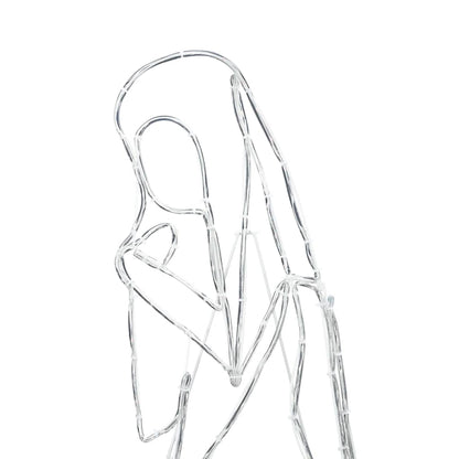 Verlichte Kerststal met 550 LED Multikleur 112 x 72 cm PVC