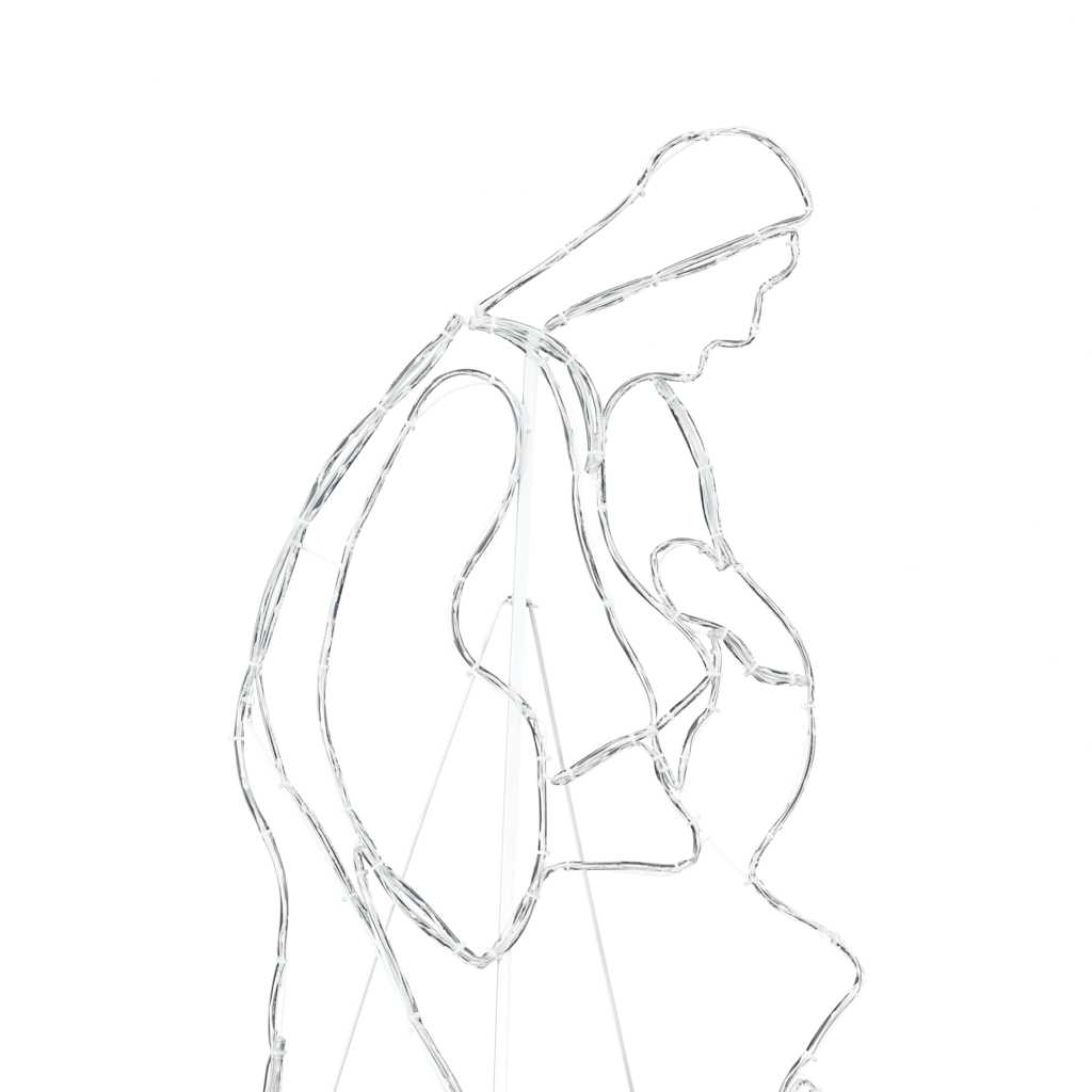 Verlichte Kerststal met 550 LED Multikleur 112 x 72 cm PVC