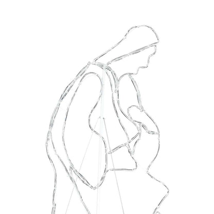 Verlichte Kerststal met 550 LED Multikleur 112 x 72 cm PVC