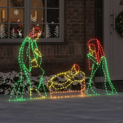 Verlichte Kerstscene Met 550 Led Multikleur 112 X 71,5 Cm Pvc