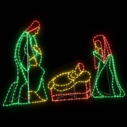 Verlichte Kerstscene Met 550 Led Multikleur 112 X 71,5 Cm Pvc