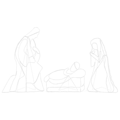 Verlichte Kerststal met 550 LED Multikleur 112 x 72 cm PVC