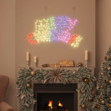 Kerstbord 240 Led's Multikleur 99,5 X 54 Cm Pvc