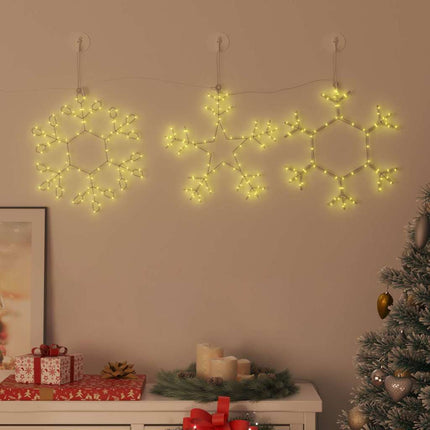 Kerst Sneeuwvlok 252 Led's Warmwit 44,5 X 38 Cm Pvc