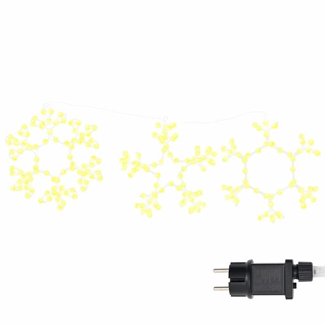 Kerst Sneeuwvlok 252 Led's Warmwit 44,5 X 38 Cm Pvc