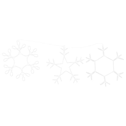Kerst Sneeuwvlok 252 Led's Warmwit 44,5 X 38 Cm Pvc