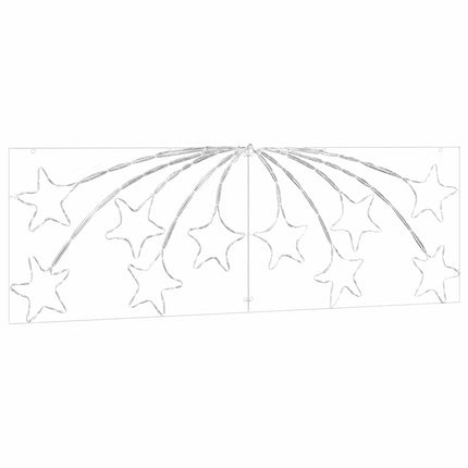 Kerstster 432 Led's Multikleur 182 X 58 Cm Pvc