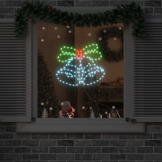Kerstbel met 144 LED Multikleur 56 x 46 cm PVC
