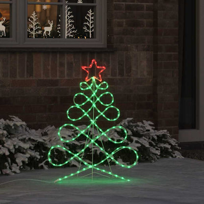 Kerstboomvormige lamp met 144 LED Multikleur 80 x 56 cm PVC