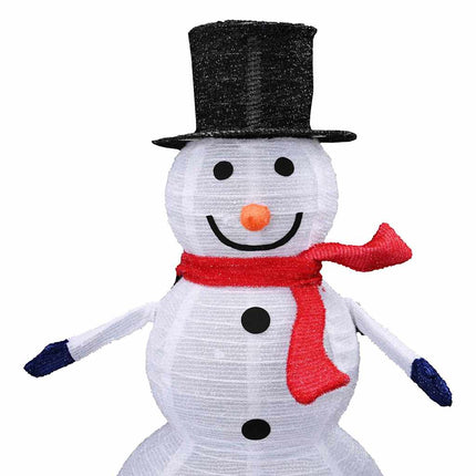 Kerst Sneeuwman Familie 3 St 270 Led's Warmwit 55 X 122 Cm Stof