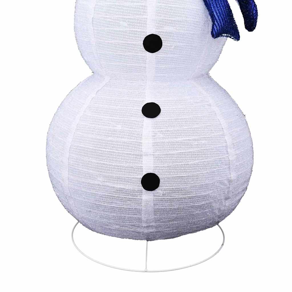 Kerst Sneeuwpop Familie 3 pcs Warmwit 81 x 60 x 125 cm Stof