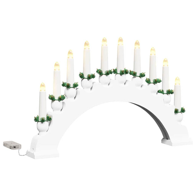 Kerst Kaarsenboog Met 10 Led Kaarsen Led's Warm