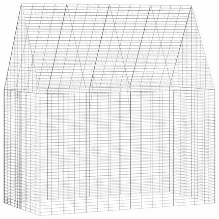 Konijnenkooi Zilver 200 X 100 X 210 Cm Gegalvaniseerd Staal