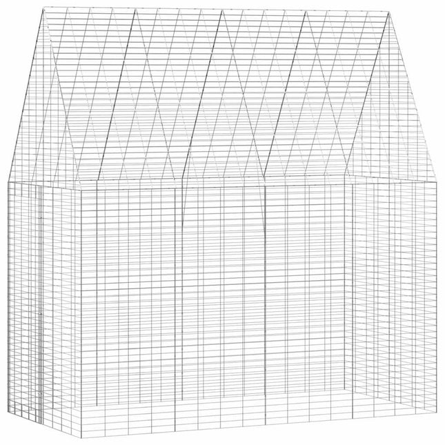 Konijnenkooi Zilver 200 X 100 X 210 Cm Gegalvaniseerd Staal