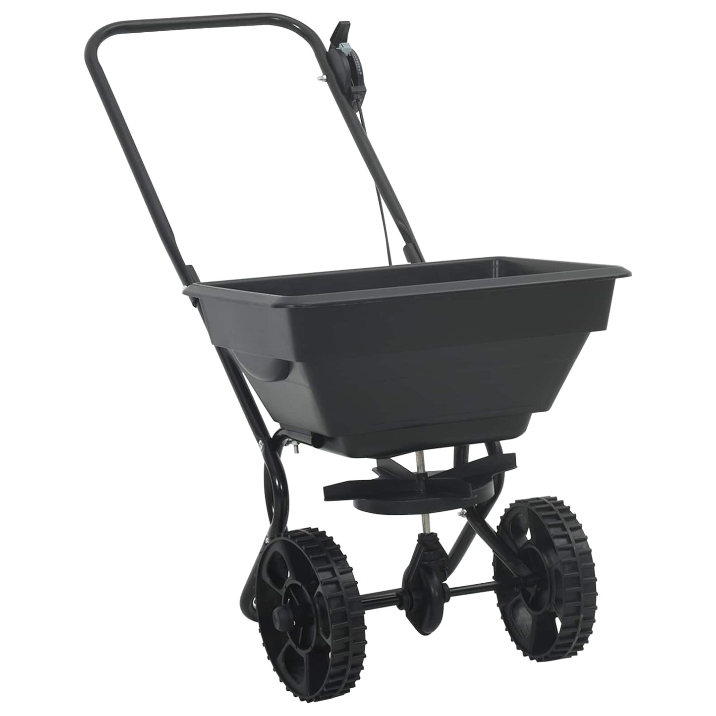 Strooiwagen Zwart 82 X 46 X 75 Cm Pvc En Staal