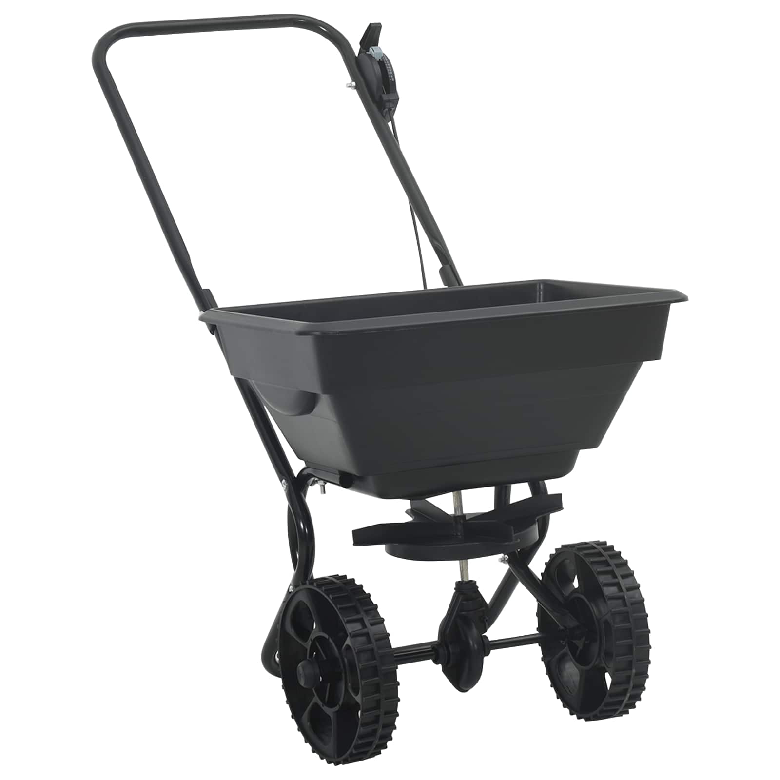 Strooiwagen Zwart 82 X 46 X 75 Cm Pvc En Staal