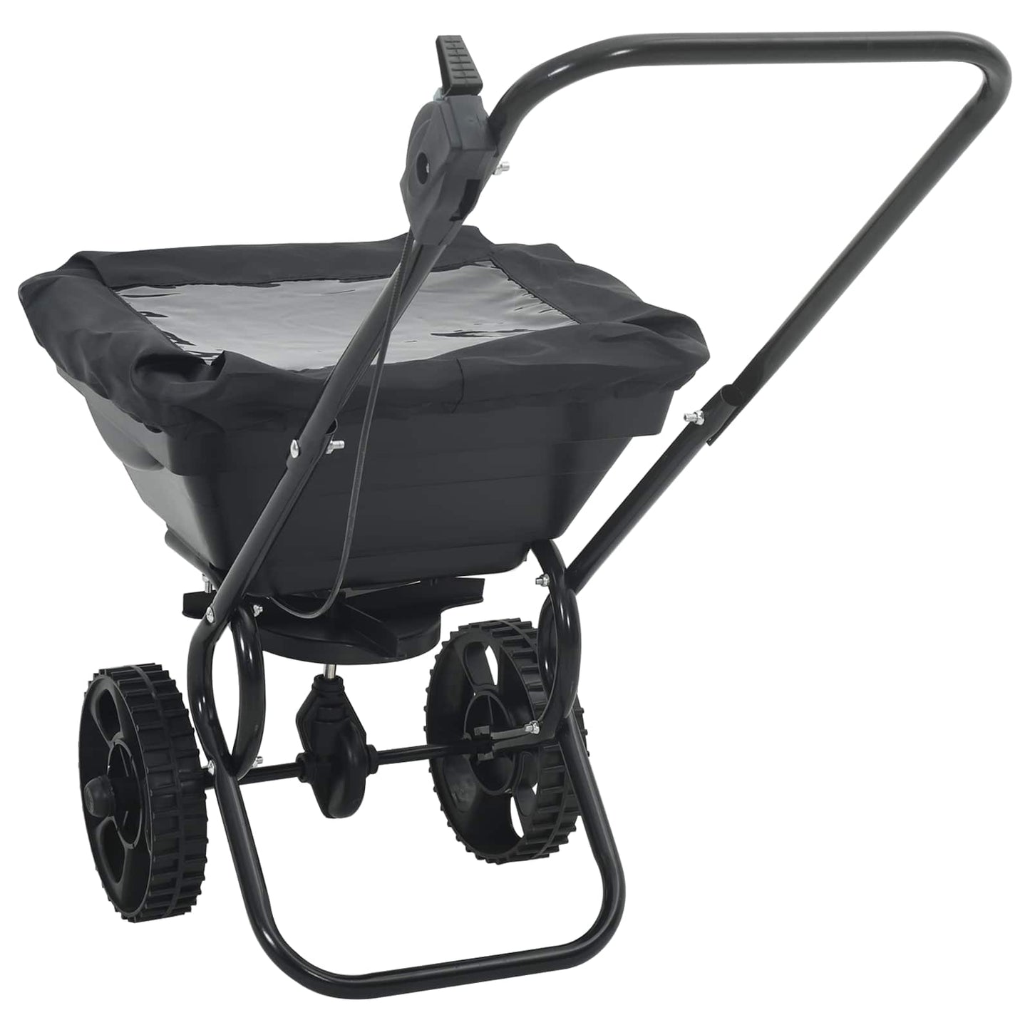 Strooiwagen Zwart 82 X 46 X 75 Cm Pvc En Staal